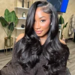 Yaki Loose Body Wave V Part Wig Pre Styled Layer Cut Human Hair Wig 180% Density - Image 11