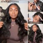 Yaki Loose Body Wave V Part Wig Pre Styled Layer Cut Human Hair Wig 180% Density - Image 12