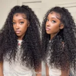 Drawstring Water Wave 360 Lace Frontal Wigs Invisi-Strap Wet and Wavy Human Hair Plucked & Bleached - Image 12