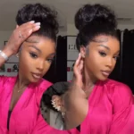 Drawstring Water Wave 360 Lace Frontal Wigs Invisi-Strap Wet and Wavy Human Hair Plucked & Bleached - Image 8