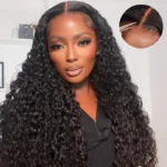 13×6 Full Frontal HD Lace Water Wave Drawstring Glueless Human Hair Wig Pre Everything - Image 2