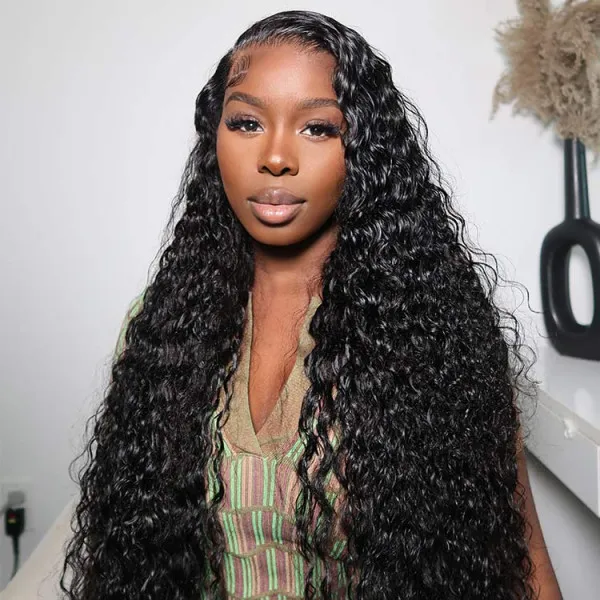 Flash Sale Water Wave 13×4 13×6 HD Lace Frontal Human Hair Wigs Glueless Pre Plucked & Bleached Flash Sale Water Wave 13×4 13×6 HD Lace Frontal Human Hair Wigs Glueless Pre Plucked & Bleached - Image 1