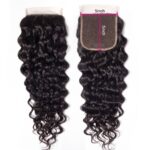 5×5 Lace Closure 1 PCS Water Wave 100% Human Hair