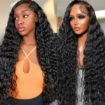 Long inches Wig Water Wave 6×5 13×4 Lace Frontal Wig Human Hair Wigs 26-36 Inches 200% Density