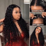 Flash Sale Water Wave 13×4 13×6 HD Lace Frontal Human Hair Wigs Glueless Pre Plucked & Bleached - Image 4