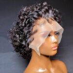 Pixie Cut Water Wave Short Bob Wig Bouncy Curly Glueless 13×4 Lace Front Wigs - Image 4