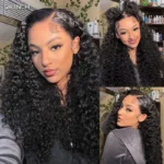 13×6 Full Frontal HD Lace Water Wave Drawstring Glueless Human Hair Wig Pre Everything - Image 3