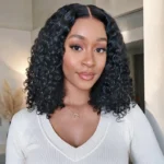 Glueless Water Wave Short Wig 6×5 Wear Go Glueless 13×4 HD Lace Front Wigs 180% Density