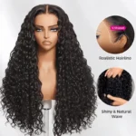 Flash Deal Water Wave Human Hair Glueless Wig 6×5 13×6 HD Lace Pre Plucked & Bleached 250% Density - Image 5