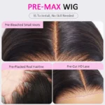Kinky Straight Glueless 6×5 Lace Human Hair Wig Pre Cut Lace Bleached Knots Ear Fit C Cap - Image 9