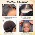 Pre Bleached Knots | Loose Deep Wave Wear Go Glueless Wig Pre-Cut 6×5 Lace Closure Wig 180% Density - Image 7