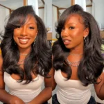 Yaki Body Wave Half Wig Pre Style Layered 100% Human Hair Pull Go with Adjustable Drawstring - Image 15