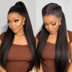 Drawstring 360 Lace Yaki Straight Glueless Wig 100% Human Hair Pre Plucked & Bleached - Image 10