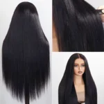 Yaki Straight 13×4 HD Lace Frontal Wig 6×5 Closure Glueless Human Hair Pre Bleached & Plucked - Image 5