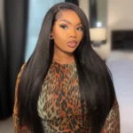 Yaki Straight 13×4 HD Lace Frontal Wig 6×5 Closure Glueless Human Hair Pre Bleached & Plucked - Image 6