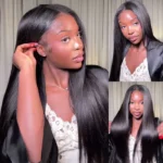 Yaki Straight U/V Part Human Hair Wig Pull & Go Beginner Friendly Natural Look 200% Density - Image 3